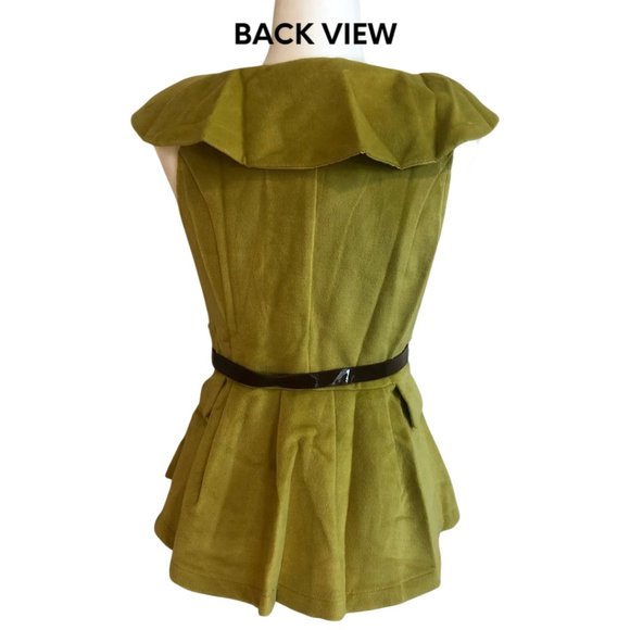 SALE!!!!! NWT Avocado Green Fuzzy Sleeveless Shirt - Picture 4 of 4